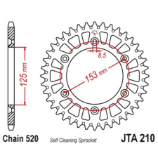 JT SPROCKETS Alumínium Ultra-Könnyű Öntisztító Hátsó Láncszem 210 - 520 egyéb motorkerékpár alkatrész