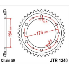 JT SPROCKETS Cink Standard Hátsó Láncszerkezet 1340 - 530 lánc, láncszett