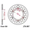 JT SPROCKETS Racelite Alumínium Fekete Hátsó Láncszem 897 - 520 JT SPROCKETS  Kategorizálatlan termékek