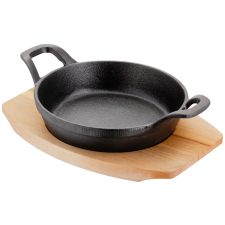 Judge Sizzle&Serve tapas tálalókészlet, öntöttvas/fa, 15x6.5 cm, fekete/barna konyhai eszköz