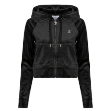 Juicy Couture Melegítő kabátok Madison Classic Velour Hoodie With Juicy  Logo Fekete EU XS