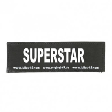 Julius-K9 B:Julius K9-SUPERSTAR felirat hámhoz kutyák részére (kicsi) nyakörv, póráz, hám kutyáknak