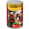 Julius-K9 Beef &amp; Green Peas - Szaftos marhahús darabok zöldborsóval - Konzerv kutyáknak (12 x 1240 g) 14.48kg