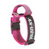  Julius k9 Biztonsági zárral ellátott nyakörv fogantyúval és cserélhető felirattal Pink-Szürke – 40 mm / 38-53 cm