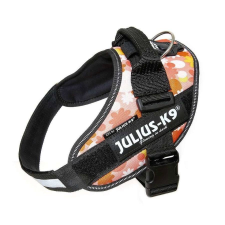 Julius-K9 IDC Powerhám, felirattal, méret 0 "Rózsaszínen virágok" nyakörv, póráz, hám kutyáknak
