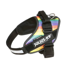 Julius-K9 IDC Powerhám, felirattal, méret 0 Szivárvány nyakörv, póráz, hám kutyáknak