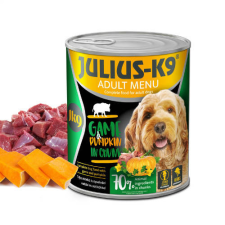 JULIUS-K9 PETFOOD Julius-K9 konzerv Adult - nedveseledel (vaddal,sütőtökkel) felnőtt kutyák részére (800g) kutyaeledel