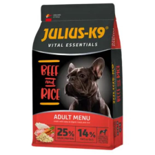 Julius K9 Vital Essentials Adult marha &amp; rizs száraz kutyatáp 12KG kutyaeledel