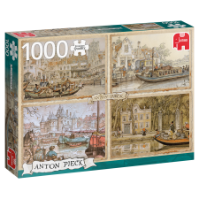 Jumbo Premium Collection Anton Pieck - Canal Boats 1000 pcs Kirakós játék 1000 dB Tájkép (18855) puzzle, kirakós