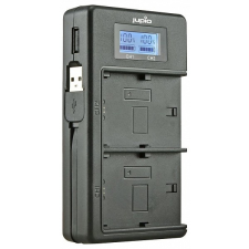 Jupio USB duo töltő LCD kijelzővel Panasonic DMW-BLF19E akkumulátorokhoz (JDC2009) fényképező tartozék
