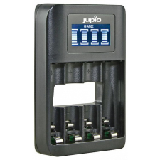 Jupio USB gyors elemtöltő LCD kijelzővel (JBC0120) fényképező tartozék