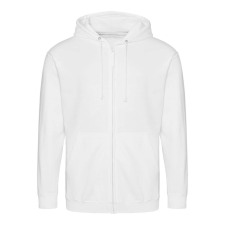Just Hoods cipzáros kapucnis férfi pulóver AWJH050, Arctic White-XL férfi pulóver, kardigán