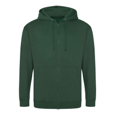 Just Hoods cipzáros kapucnis férfi pulóver AWJH050, Bottle Green-2XL férfi pulóver, kardigán