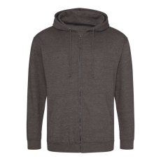 Just Hoods cipzáros kapucnis férfi pulóver AWJH050, Charcoal-M