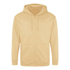 Just Hoods cipzáros kapucnis férfi pulóver AWJH050, Desert Sand-S férfi pulóver, kardigán