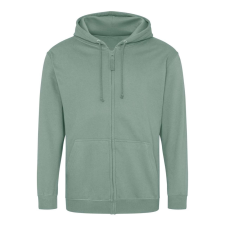 Just Hoods cipzáros kapucnis férfi pulóver AWJH050, Dusty Green-L férfi pulóver, kardigán