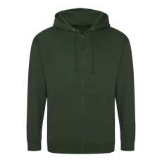 Just Hoods cipzáros kapucnis férfi pulóver AWJH050, Forest Green-M