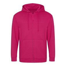 Just Hoods cipzáros kapucnis férfi pulóver AWJH050, Hot Pink-2XL