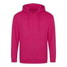 Just Hoods cipzáros kapucnis férfi pulóver AWJH050, Hot Pink-S férfi pulóver, kardigán