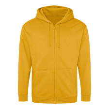 Just Hoods cipzáros kapucnis férfi pulóver AWJH050, Mustard-XL férfi pulóver, kardigán