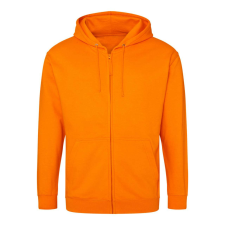 Just Hoods cipzáros kapucnis férfi pulóver AWJH050, Orange Crush-XL férfi pulóver, kardigán