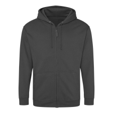 Just Hoods cipzáros kapucnis férfi pulóver AWJH050, Steel Grey-2XL férfi pulóver, kardigán
