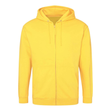 Just Hoods cipzáros kapucnis férfi pulóver AWJH050, Sun Yellow-2XL férfi pulóver, kardigán