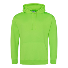 Just Hoods élénk színű unisex kapucnis pulóver AWJH004, Electric Green-XL férfi pulóver, kardigán