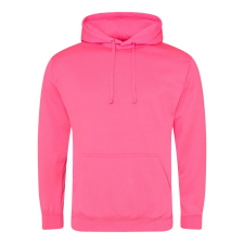 Just Hoods élénk színű unisex kapucnis pulóver AWJH004, Electric Pink-2XL férfi pulóver, kardigán