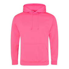 Just Hoods élénk színű unisex kapucnis pulóver AWJH004, Electric Pink-XL férfi pulóver, kardigán
