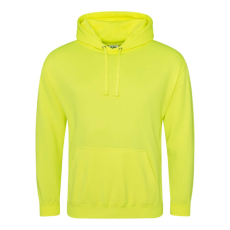 Just Hoods élénk színű unisex kapucnis pulóver AWJH004, Electric Yellow-M