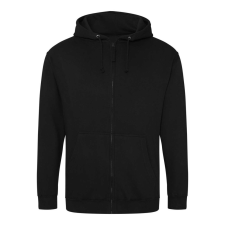 Just Hoods Férfi pulóver, Just Hoods AWJH050, cipzáros kapucnis, Deep Black-3XL férfi pulóver, kardigán