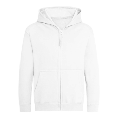 Just Hoods Gyerek cipzáras kapucnis pulóver AWJH050J, Arctic White-5/6