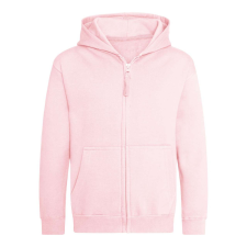 Just Hoods Gyerek cipzáras kapucnis pulóver AWJH050J, Baby Pink-7/8 gyerek pulóver, kardigán