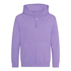 Just Hoods Gyerek cipzáras kapucnis pulóver AWJH050J, Digital Lavender-7/8