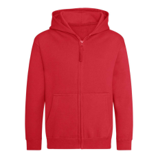 Just Hoods Gyerek cipzáras kapucnis pulóver AWJH050J, Fire Red-5/6