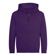 Just Hoods Gyerek cipzáras kapucnis pulóver AWJH050J, Purple-5/6 gyerek pulóver, kardigán