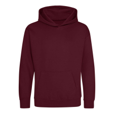Just Hoods Gyerek kapucnis pulóver AWJH001J, Burgundy-5/6 gyerek pulóver, kardigán