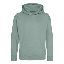 Just Hoods Gyerek kapucnis pulóver AWJH001J, Dusty Green-5/6 gyerek pulóver, kardigán