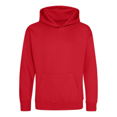 Just Hoods Gyerek kapucnis pulóver AWJH001J, Fire Red-7/8
