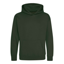 Just Hoods Gyerek kapucnis pulóver AWJH001J, Forest Green-12/13 gyerek pulóver, kardigán