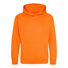 Just Hoods Gyerek kapucnis pulóver AWJH001J, Orange Crush-3/4