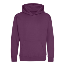 Just Hoods Gyerek kapucnis pulóver AWJH001J, Plum-5/6 gyerek pulóver, kardigán