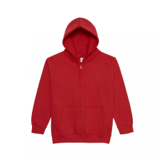 Just Hoods Gyerek kapucnis pulóver Just Hoods AWJH050J Kids Zoodie -7/8, Fire Red