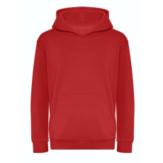 Just Hoods Gyerek kapucnis pulóver Just Hoods AWJH201J Kids Organic Hoodie -XL, Fire Red