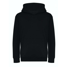 Just Hoods Gyerek organikus kapucnis pulóver AWJH201J, Deep Black-L