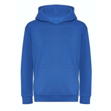 Just Hoods Gyerek organikus kapucnis pulóver AWJH201J, Royal Blue-S gyerek pulóver, kardigán
