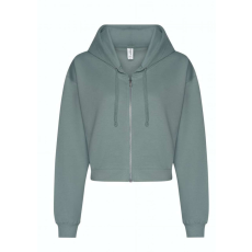 Just Hoods hasig érő cipzáros kapucnis Női pulóver AWJH065, Dusty Green-L