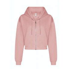 Just Hoods hasig érő cipzáros kapucnis Női pulóver AWJH065, Dusty Pink-S