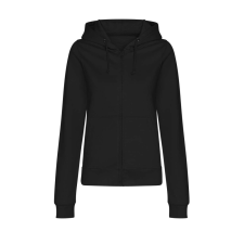 Just Hoods kapucnis Női pulóver, elején végig cipzárral AWJH050F, Deep Black-XL női pulóver, kardigán